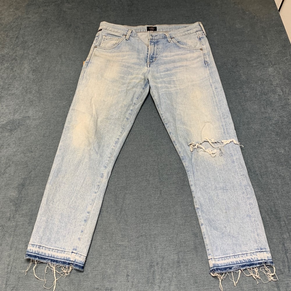 Citizens Of Humanity Emerson Boyfriend Jeans Womens 28 Blue Slim Fit Distressed